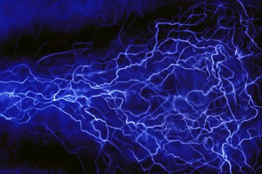 Statik elektrik. Statik elektrikli yıldırım tasarımı. Mavi elektrik akımı, plazma ve enerji kaynağı. Dünya Statik Elektrik Günü. 9 Ocak