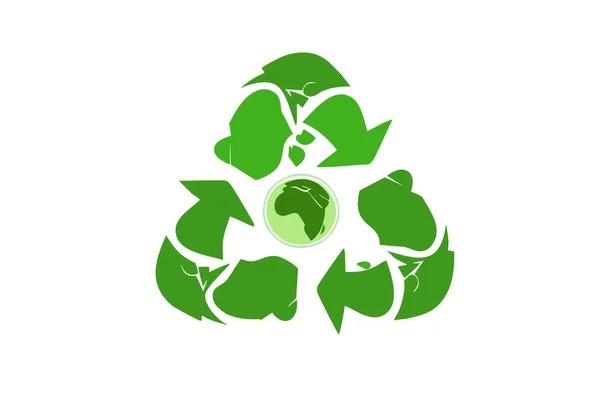 Recycle logo. Recycling. Logo. Icon. Green recycle logo. Square design. World Recicling Day. Symbol, sign or logo. White background. Icon International Day. Illustration. Illustrated. 17 May. 2024