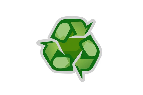 Recycle logo. Recycling. Logo. Icon. Green recycle logo. Square design. World Recicling Day. Symbol, sign or logo. White background. Icon International Day. Illustration. Illustrated. 17 May. 2024