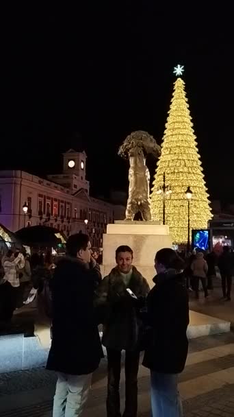 Noël Lumières Noël Dans Les Rues Madrid Décorant Les Rues — Video
