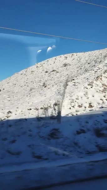 Neve Paesaggio Invernale Coperto Una Bianca Coltre Neve Che Ricopre — Video Stock