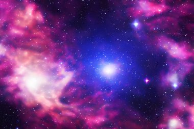 Nebula ve galaksiler uzayda. Soyut evren arkaplanı. Kozmik uzay ve yıldızlar, kozmik soyut arkaplan serbest uzayda bir gezegenin ve galaksinin yıldızları..