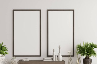 Oturma odası. Çerçeve modeli, ISO. Kağıt boyutunda. Oturma odasının poster modeli. Evin arka planına sahip iç modeller. Modern iç tasarım. 3 boyutlu görüntüleme. Oda.