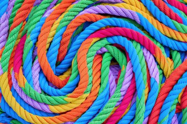 İp çeşitliliği ortaklığı takım çalışması birliği iletişimi desteği ile birbirine bağlıyor. Güçlü çeşitlilikteki ağ halat takımı konsepti braid renk arka plan işbirliğini güçlendirme gücü.