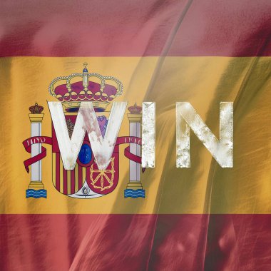 Spain winner. WIn. Winner concept. Spain flag. Spain winner of Euro 2024 held in Germany. Carlos Alcaraz win. Tennis. Wimbledon. ATP. clipart