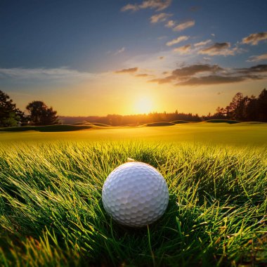 Golf mü? Olimpiyat Oyunları. Golf sopaları çantada keklik. Bir golfçünün eli golf topunu güneşli bir yere koyuyor. Fransa 'nın başkenti Paris' te düzenlenen 2024 Olimpiyatları için Olimpiyat Sporu. 