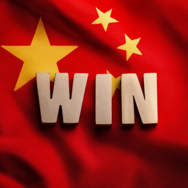 China winner. Win. Winner concept. China flag. Championship of the Olympic Games that are being held in the city of Paris, France. 2024. China on the podium. Gold medal. clipart