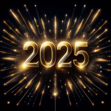 2025 yılı. Mutlu yıllar 2025. Parlak bir yeni yıl. 2025 balon. 2024 'ten 2025' e kadar tahta blok. Yeni bir yıla giriyoruz. Arkaplan tasarımı ve tebrikler. Havai fişeklerle tasarım.