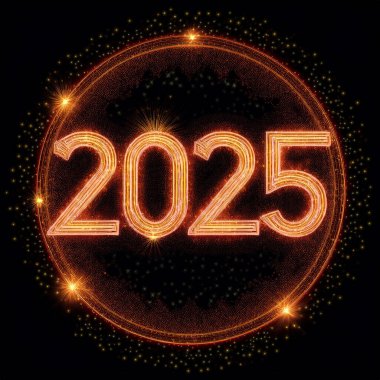 2025 yılı. Mutlu yıllar 2025. Parlak bir yeni yıl. 2025 balon. 2024 'ten 2025' e kadar tahta blok. Yeni bir yıla giriyoruz. Arkaplan tasarımı ve tebrikler. Havai fişeklerle tasarım.