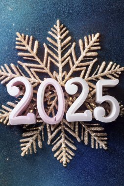2025 yılı. Havai fişekler. Mutlu yıllar 2025. 