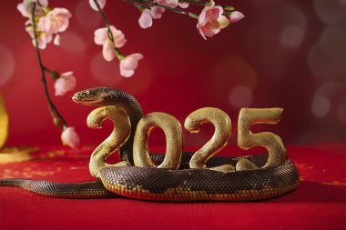 Chinese New Year. Chinese New Year 2025. 2025. Year of the Snake. With the text 