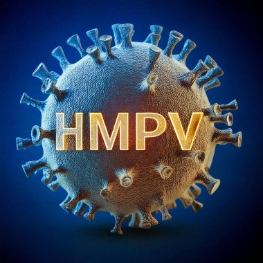 HMPV. Metapneumovirus. Virus. Virus 3d rendering. Medical concept. Covid 19. Flu. Hemorrhagic fever. Covid. Human metapneumovirus. Influenza. A. B. China. Pandemic. Children. India. January. 2025. clipart