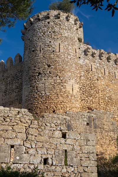 Zamek Santueri Majorce Felanitx Słoneczny Poranek Hiszpania — Zdjęcie stockowe