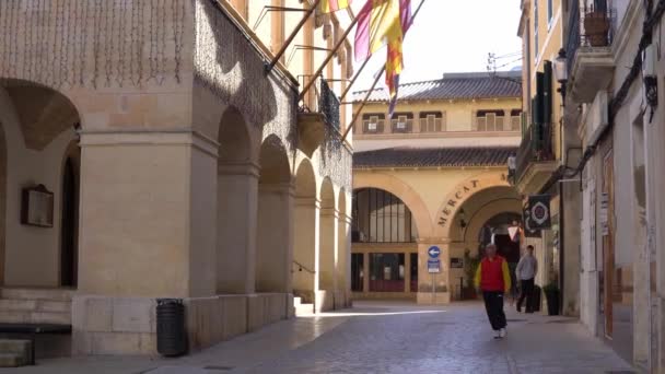 Felanitx Spanien Januari 2023 Huvudfasaden Stadshuset Den Mallorca Staden Felanitx — Stockvideo