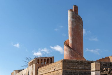 S'Illot, Spain; february 17 2023: Former Rico Rico restaurant, in a state of abandonment and ruin. Island of Mallorca, Spain