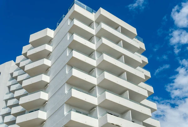 Главный Фасад Отеля Закрыт Туристическом Курорте Playa Palma Остров Майорка — стоковое фото