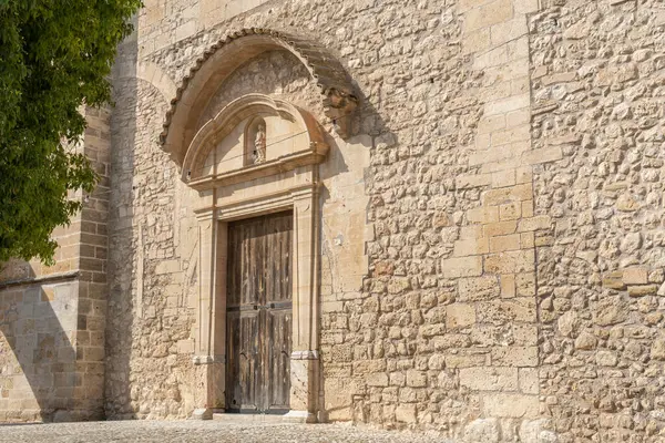 Головний Фасад Католицької Парафіяльної Церкви Маджорканському Місті Монтуїрі Іспанія — стокове фото