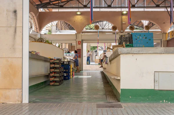 Manacor Spagna Luglio 2023 Mercato Municipale Plaza Nella Città Manacor — Foto Stock
