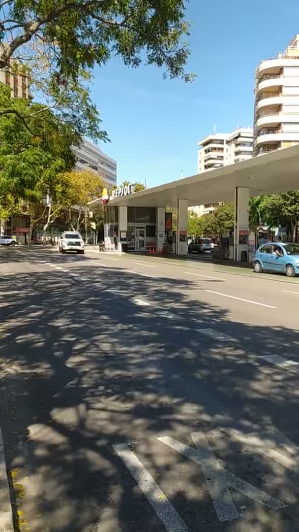 Palma Mallorca Ισπανία Σεπτεμβρίου 2023 Πρατήριο Καυσίμων Repsol Στις Avenidas — Αρχείο Βίντεο