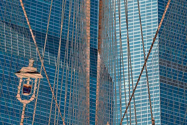 Impressione Artistica New York Con Mix Immagini Grattacielo Brooklyn Bridge — Foto Stock
