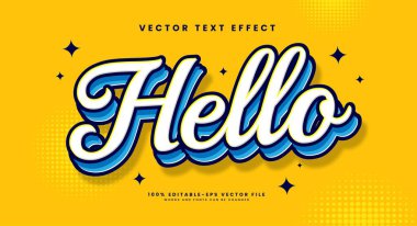 Merhaba klasik düzenlenebilir metin efekti.