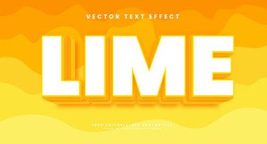 Limon limon düzenlenebilir metin etkisi. Vektör metin efekti.