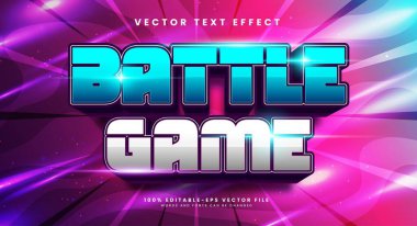 Savaş oyunu düzenlenebilir metin tarzı efekti. Vektör metin efekti.