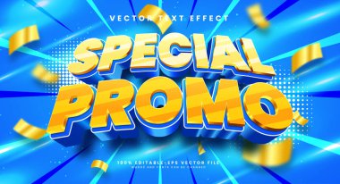 Promo 3d düzenlenebilir vektör biçimi efekti, tanıtım ürünü adı için uygun