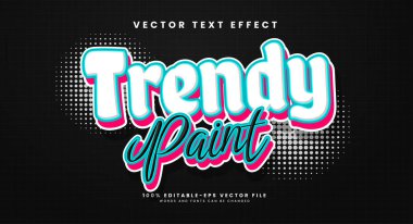 Gençlik teması için modaya uygun boya komik vektör metin efekti.