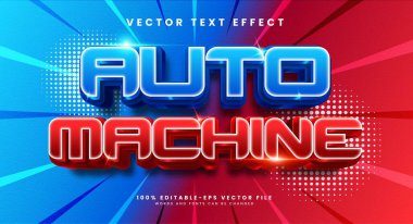 Fabrika konsepti ile otomatik makine düzenlenebilir vektör etkisi.