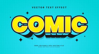 çizgi film düzenlenebilir metin etkisi.