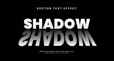 Minimalist gölge tipografisi, vektör metin etkisi.