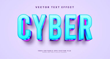Lüks siber 3d düzenlenebilir vektör metin efekti, mavi ve mor kombinasyon renkleriyle.
