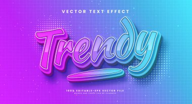 Gradyan renkli, düzenlenebilir vektör metin biçimi efekti.