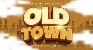 Hafif arkaplanı olan eski altın şehir metin efekti
