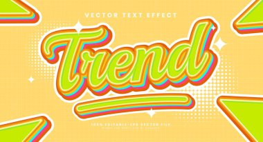 Renkli metin efektli bir eğilim illüstrasyonuName