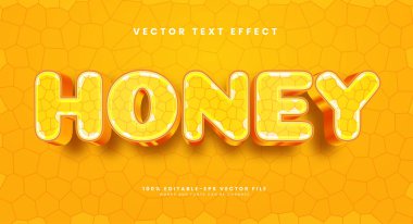 Bal düzenlenebilir metin tarzı efekti. Lüks konseptli vektör metin efekti.