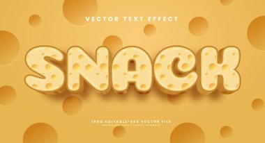 Atıştırmalık metin biçimi efekti. Lüks konseptli vektör metin efekti.