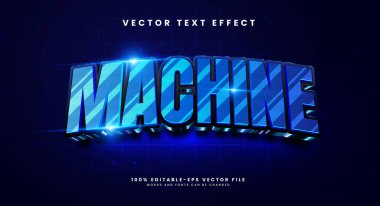 3D gerçekçi makine düzenlenebilir metin biçimi etkisi. İnanılmaz bir makine teknolojisi temalı vektör metin efekti.
