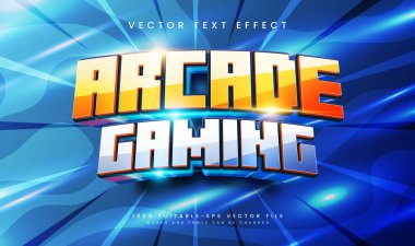 Çevrimiçi teknoloji oyun konsepti ile Arcade oyun düzenlenebilir vektör etkisi