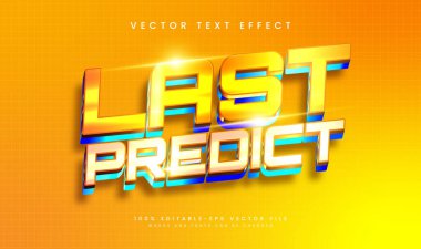 Modern turuncu konsept ile son öngörülebilir vektör metin efekti