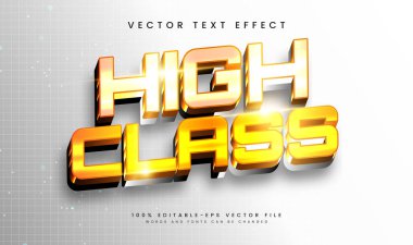 Zarif altın kavramlı, üst sınıf düzenlenebilir vektör metin efekti