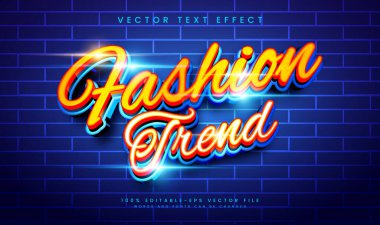 Modern mavi ve turuncu kombinasyonlu moda biçimi düzenlenebilir vektör etkisi