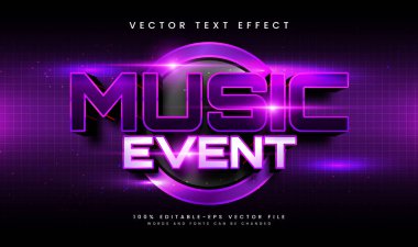 Kırmızı ışık konseptiyle müzik etkinliği düzenlenebilir vektör etkisi. Müzik gecesi teması için uygun.