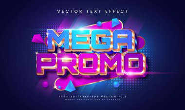 Mega satışı düzenlenebilir vektör metin efekti, tanıtım ürünü veya pazarlama ihtiyaçları için uygundur.