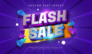 Flash satışı düzenlenebilir metin efekti, tanıtım ürünü veya pazarlama ihtiyaçları için uygun.