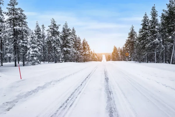 Paisaje Nevado Finlandia — Foto de Stock