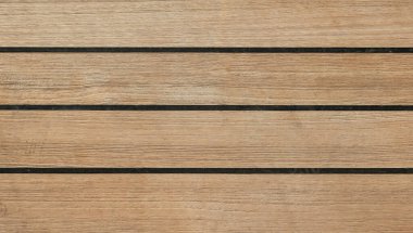  Wood texture. Floor surface background. Teak wood of cruise ship deck. Top view.