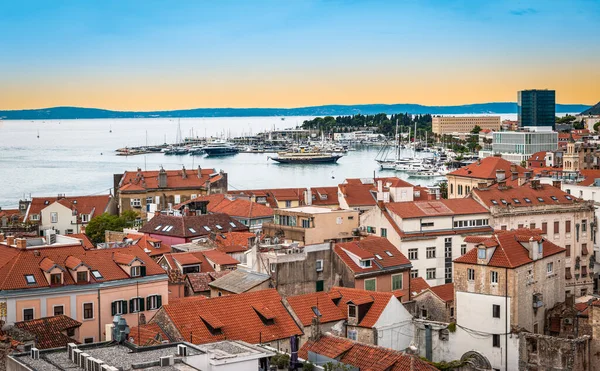 Split Croazia Città Vista Sul Porto — Foto Stock