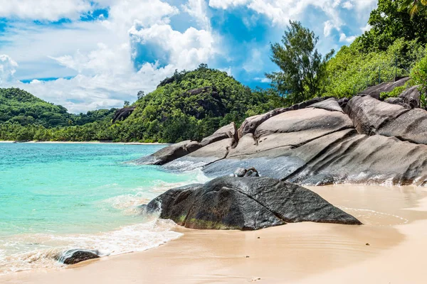 Praia Tropical Bonita Seychelles Baie Lazare Praia Pública — Fotografia de Stock